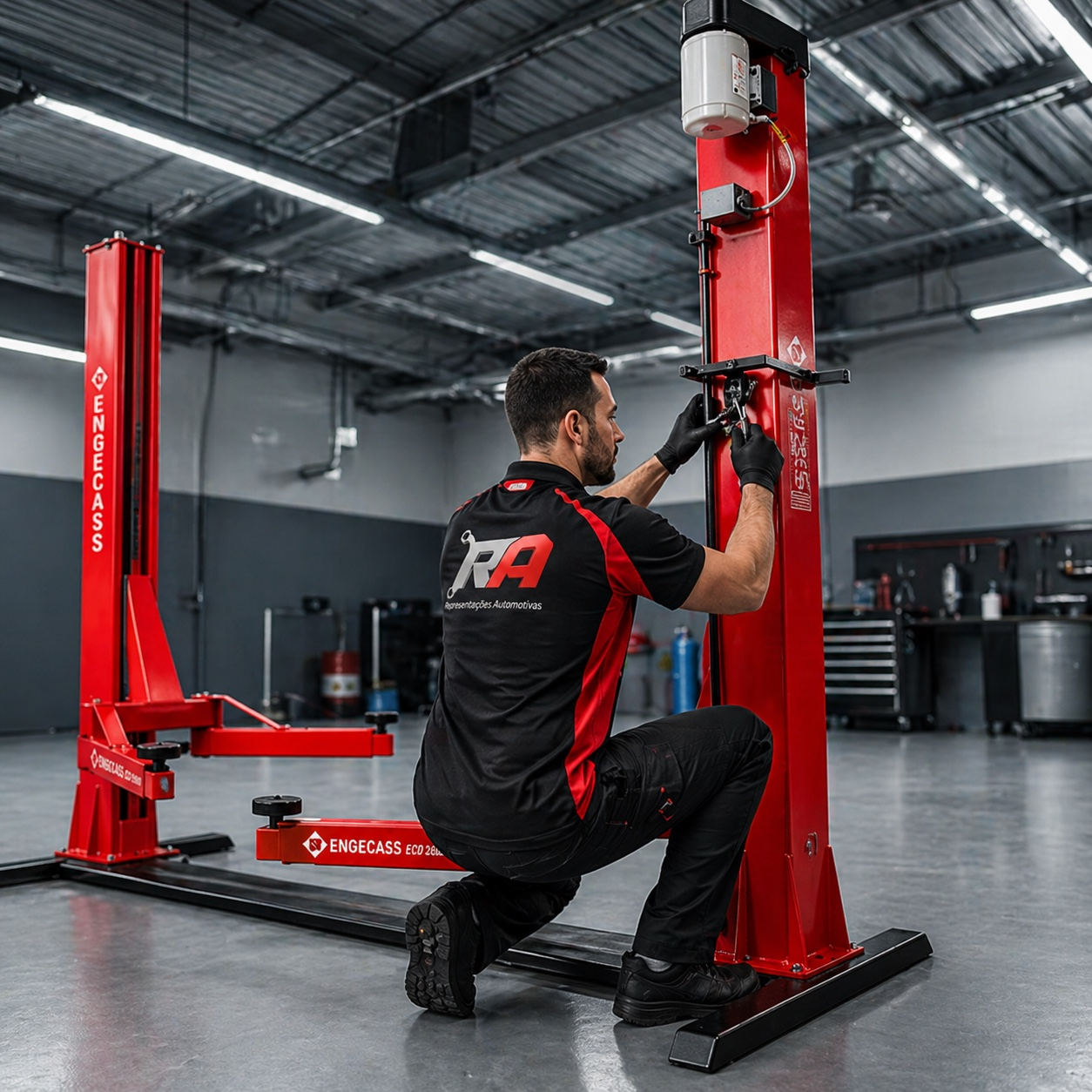 Equipamentos para oficina automotiva: elevador, alinhador 3D, balanceadora e desmontadora de rodas